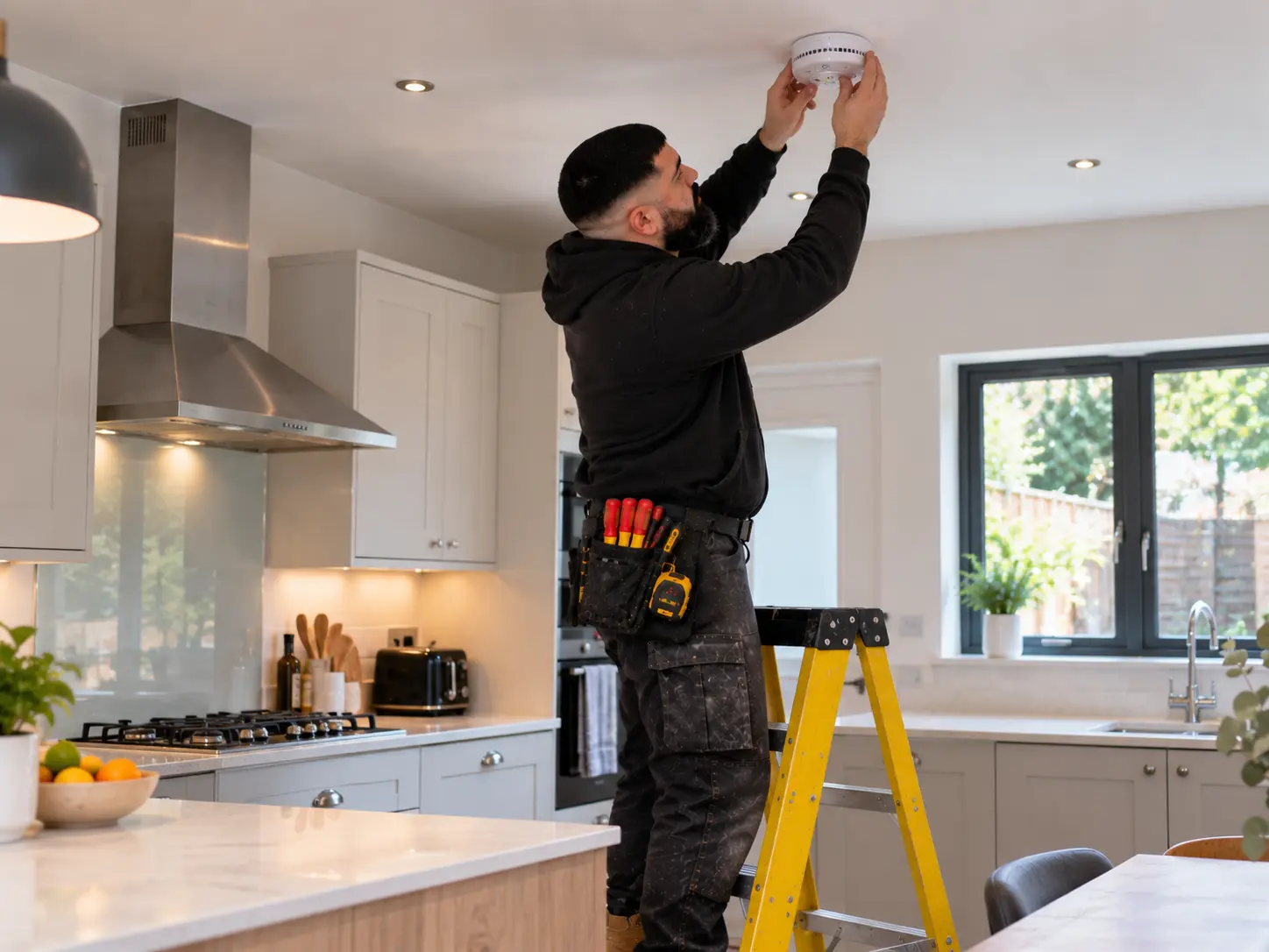 Heat alarm installation in a kitchen in Ealing